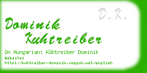 dominik kuhtreiber business card
